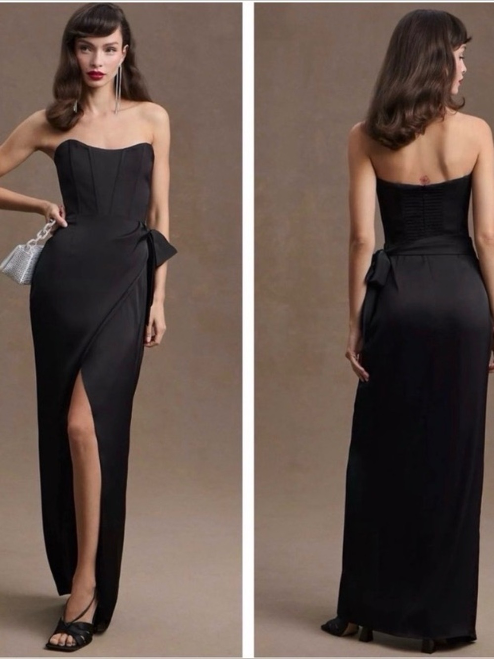 NWT V. Chapman June Corset Silk Dress Size 8 Black